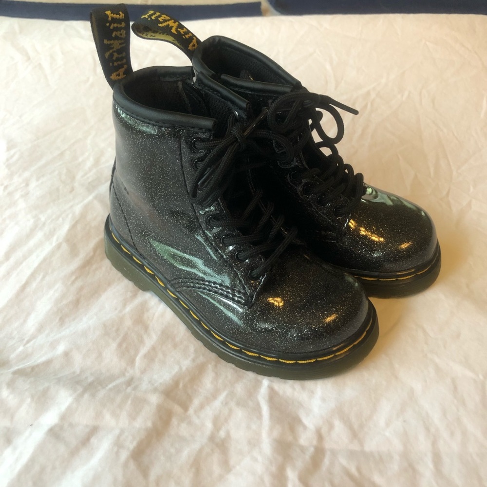 Black Glitter Doc Dr Martens Air Wair Boots 1460